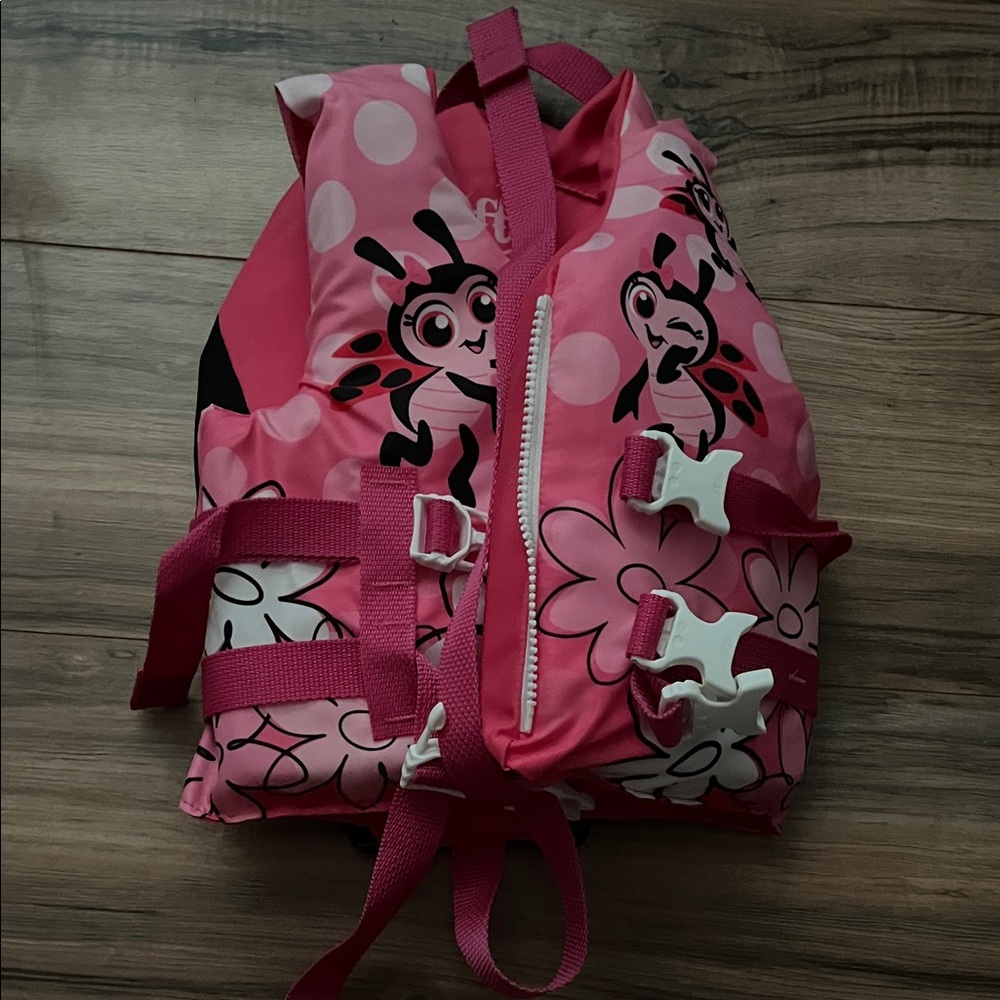 Pink Ladybug Kids Life Jacket